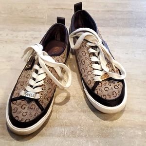 Brown and tan Guess Lace ups size 7